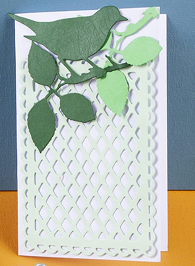 VOBRAMY XMYXCRAFT Grid Background Rectangle Metal Die Cuts, Net Lace Frame Cutting Dies Cut Stencils for DIY Scrapbooking Album Decorative Embossing Paper Dies Card Making - Image 5